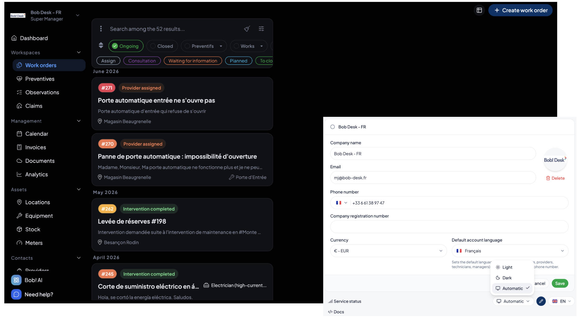 🌙 Le mode sombre est arrivé sur Bob! Desk !