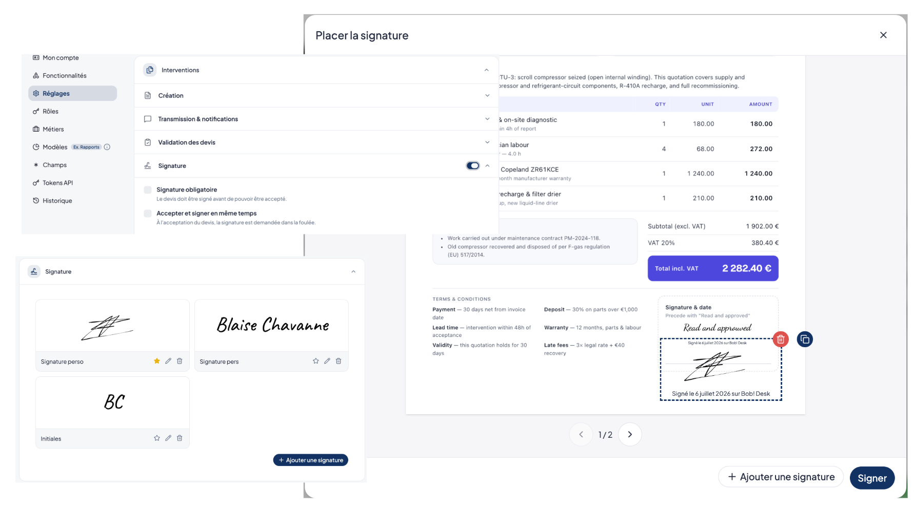 ✍️ La signature électronique arrive dans Bob! Desk !