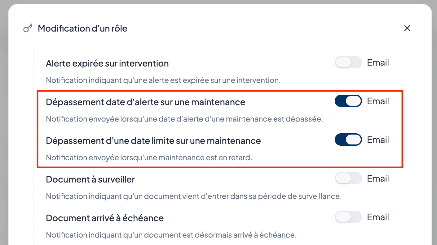 🔔 Plus de contrôle sur les notifications de maintenance