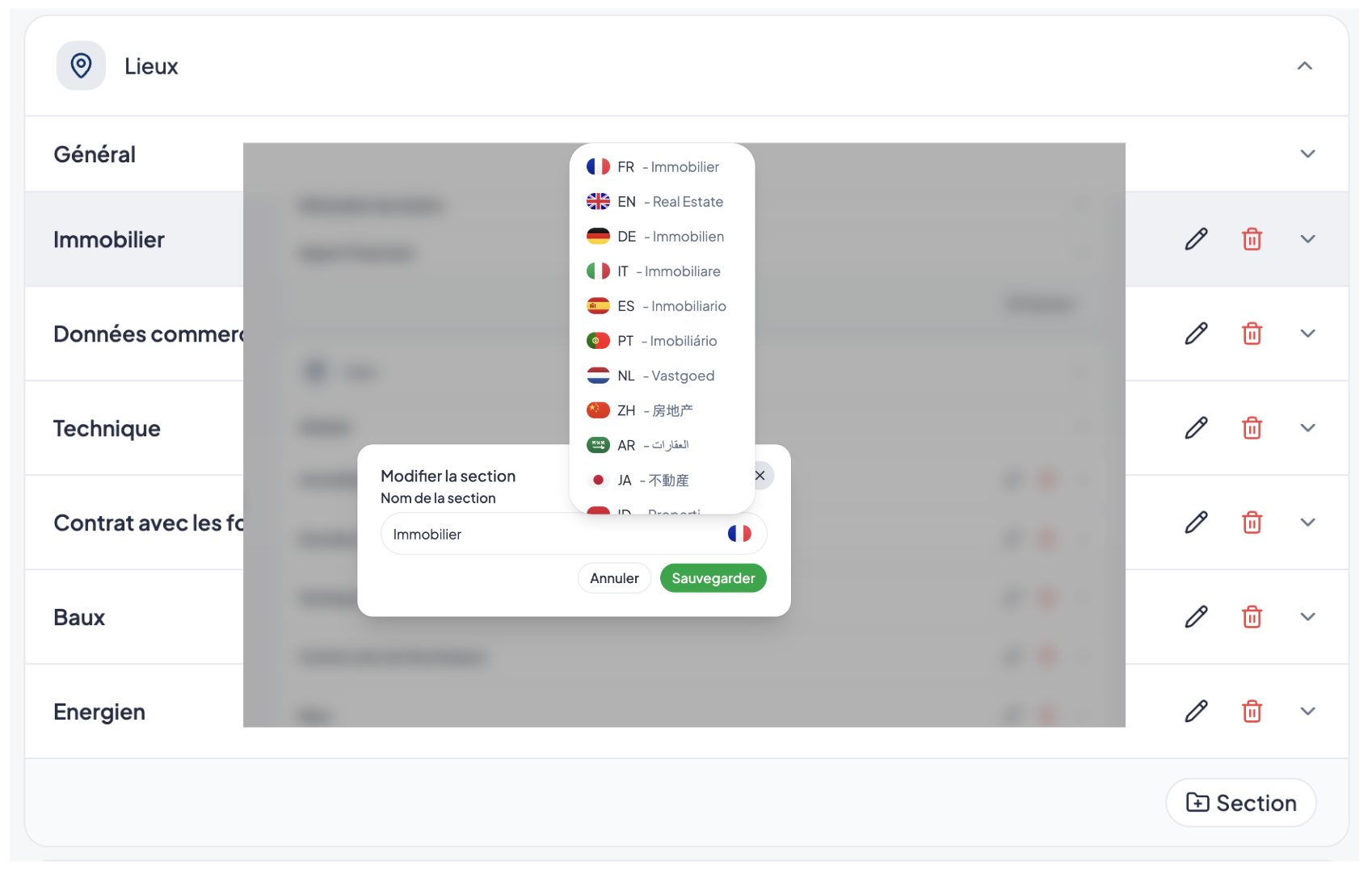 π Custom field sections are now multilingual